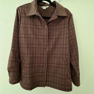 Allison Daley Plaid Brown Utility Jacket